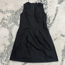 Everlane Black Dress Womens Sz 8 Cotton Sleeveless V Neck A Line Minimalist Fit