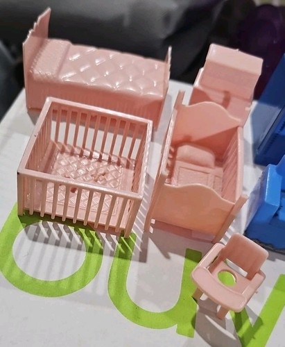 Vintage Konvolut 27 Teile Plastik Puppenhaus Möbel meist Marx - Bild 7 von 7