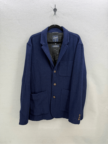 GRAYERS Hutton Wool Twill Unstructured Sport Coat - Navy Size XL - Picture 3 of 11