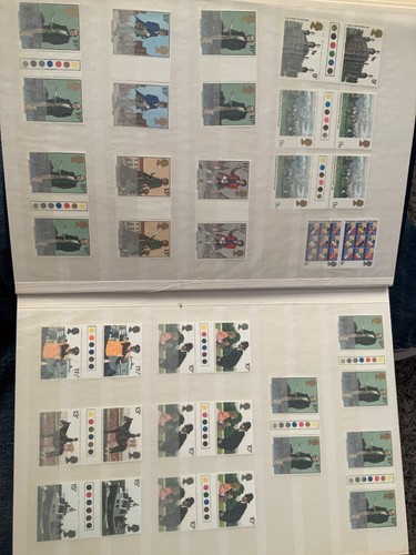 GB MNH GUTTERS AND TRAFFIC LIGHT COLLECTION IN 64 SIDE STOCK ALBUM heavy massive - Picture 4 of 24