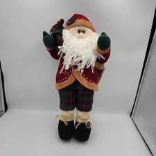 Santa Claus Standing Christmas Dolls Primitive Folk Dress 17  