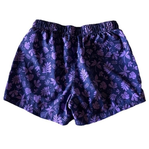 La Porte Men Large Purple Aaron Swim Trunks in Block Print Beach Hawaiian Japan - Picture 6 of 11