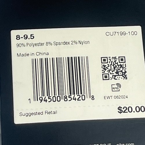 2 Nike Spark Ankle Running Socks White Gray Cushioned Dri-FIT W 9.5-11 Men 8-9.5 - Picture 5 of 6