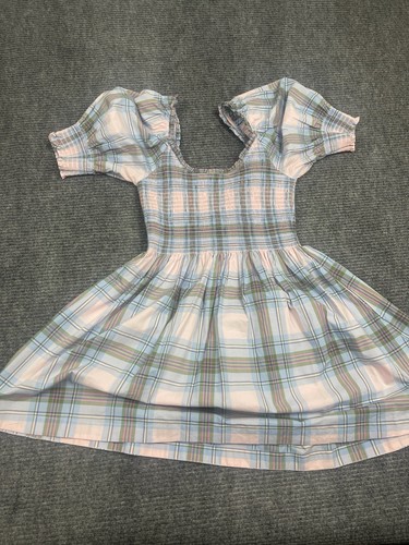 Hill House Naia Nap Dress pink spring plaid smocked mini coquette cottagecore M - Picture 5 of 7