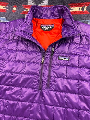 Rare! Patagonia Jacket Men’s XL Purple Nano Puff Pullover Half Zip Coat Sweater - Picture 11 of 15