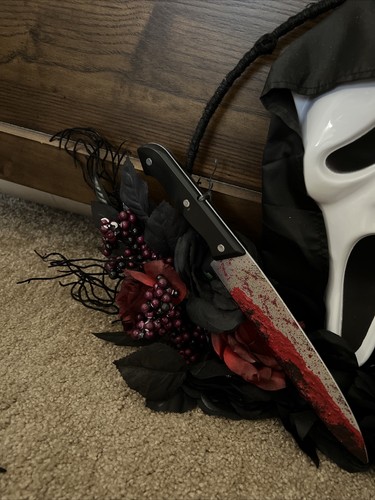SCREAM Light Up Ghostface Wreath Official Spirit Decor - Halloween Horror - Neu mit Etikett - Bild 3 von 6