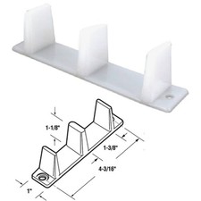 Prime-Line  Bottom Mount Bypass Door Floor Guide (2 Count) N 6563 PRIME-LINE N