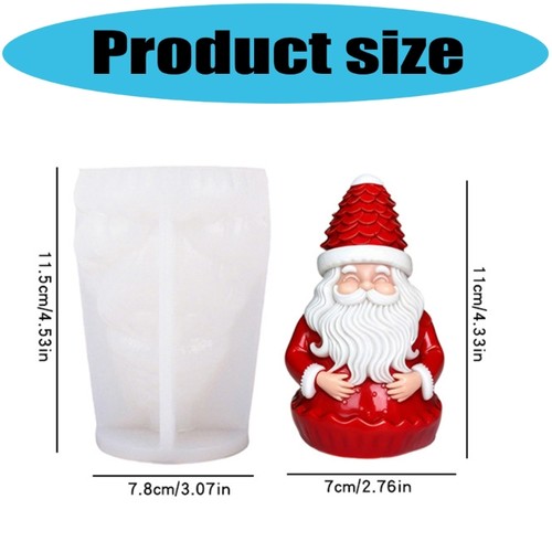 Santa Clause Shape Silicone Mold For Making Soap Epoxy Resin Craft - Picture 8 of 8