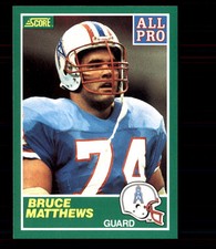1989 Score #286 Bruce Matthews Houston Oilers