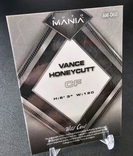 VANCE HONEYCUTT - 2023 Wild Card Automania - RAINBOW LASER - Diamonds - 1/1 - SP - Picture 2 of 2