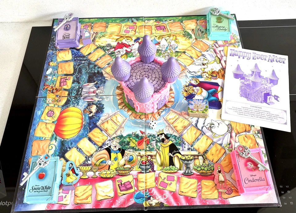 Disney's Happy Ever After Vintage Board Game MB Games 1996 Cinderella Snow White - Image 2 of 4
