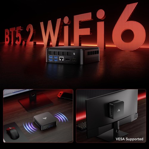 NiPoGi E3B 4K Mini PC AMD Ryzen 5-7430U 32GB RAM 512GB M.2 SSD Win11 WIFI 6+BT - Bild 7 von 9