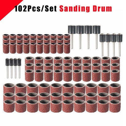 Sanding Drum Kit Workshop Amber For Electric Grinder Wood Sculpture 102 Pcs - Picture 4 of 13