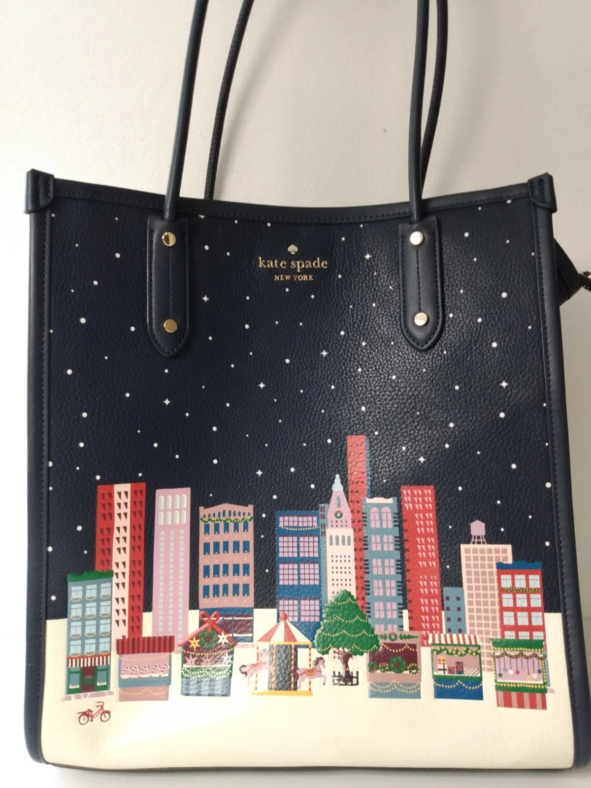 Borsa Kate Spade Ella Winter Wonders North South LargeZip Holiday edizione limitata