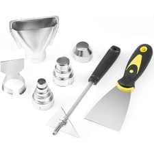 Heat Gun Nozzles Kit, SEEKONE Hot Air Gun Attachments 7 Pieces Stainless Stee...