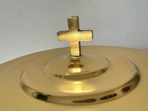 Künstlerisches Kirchengeschirr Messing Kommunion Tablett Set mit Deckel & Einsätzen - Bild 3 von 8