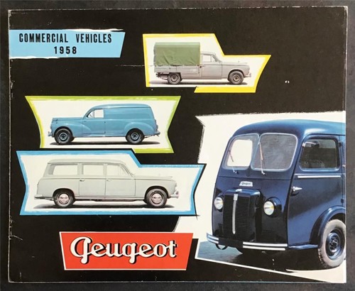 PEUGEOT COMMERCIAL Vehicles Sales Brochure 1958 203 Van 403 Light Lorry++