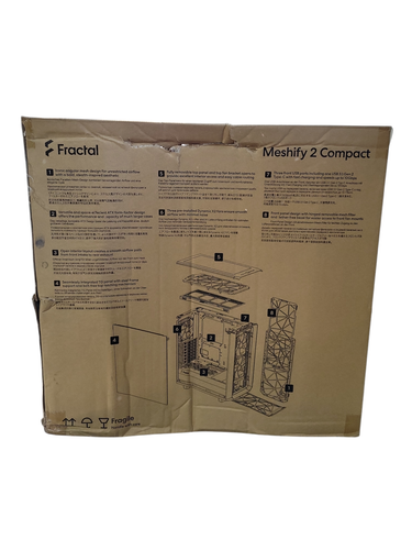 Fractal Design Meshify 2 Compact ATX High-Airflow TG Mid Tower Case ! - Picture 3 of 4