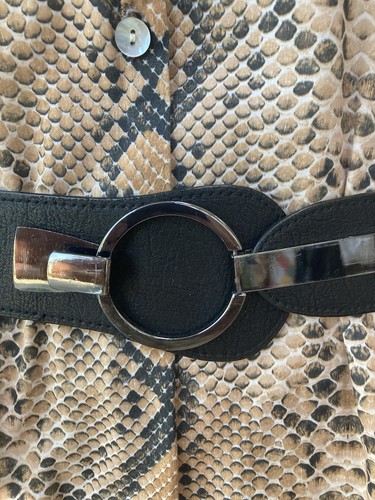 An Unusual Black Elasticated Belt By Patrice Breal Size 8-12 - Picture 2 of 17