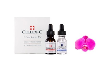Cellex-C 2 Step Starter Kit :  high potency serum 15ml, hydra 5 B-Complex 15ml