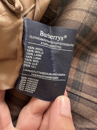 Burberrys vintage 90s brown wool tartan plaid midi A-line box pleat preppy skirt - Picture 14 of 18