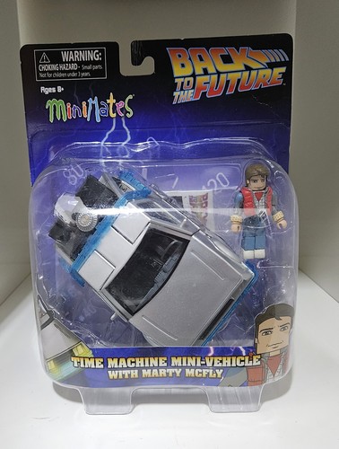 Back to the Future Minimates Time Machine Mini-Vehicle with Marty McFly New - Picture 5 of 5