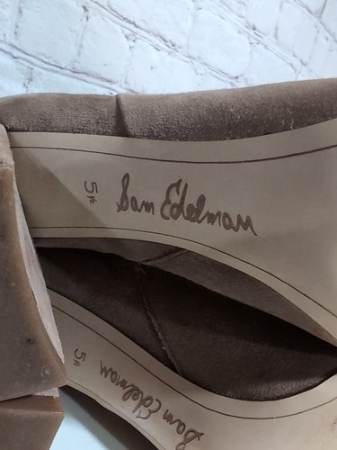 Sam Edelman Signature Collection Codie Bootie Beige Square Toe Size 5.5 - Picture 11 of 12