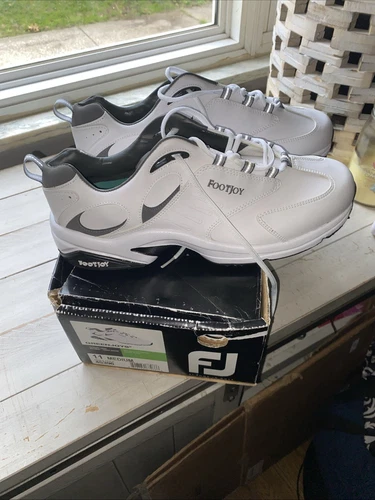 New FootJoy Mens Golf Shoes Size 11 M GreenJoys 45396 White/Grey New without Box