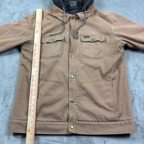 Columbia Pilot Peaks Jacket Men’s L Brown Canvas Snap Front Work Wear - Picture 11 of 11