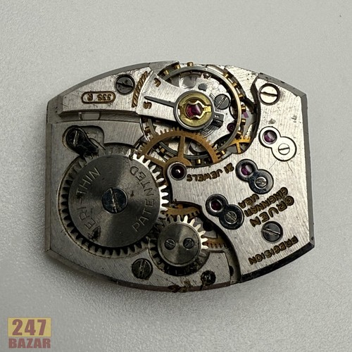 Gruen 335R Uhrwerk Veri-Thin gute Balance - wie besehen für Teile oder Reparatur - Bild 2 von 5