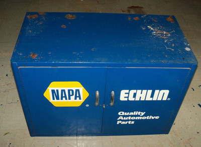 1960’s NAPA ナパ ビンテージ ウォール キャビネット 棚 看板 鉄製 Vintage NAPA Echlin Advertising Storage Parts Cabinet Display