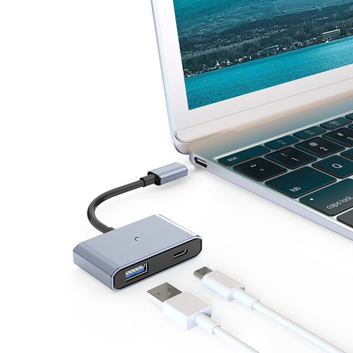 Universal 3in1 USB Type-C Hub TF SD Memory Card Reader For Iphone For Ipad - Afbeelding 11 van 18