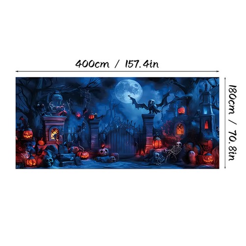 2025 Halloween Halloween Garage Door Decoration Halloween Witch Door Cover - Picture 9 of 31