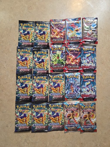 Pokemon TCG Sealed Booster Packs Lot 20 Total Crown Zenith And More