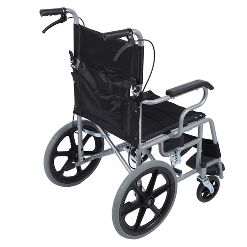 Folding Wheelchair Portable Breathable Cushion Senior Lightweight Wheelchair DM5 - Picture 9 of 12