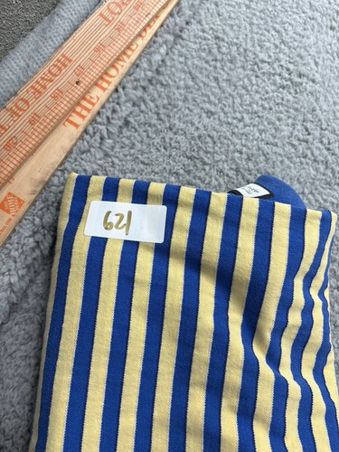 Woodbridge Golf Club Polo Striped Yellow Blue Size XL Mens Short Sleeve Collar - Picture 7 of 7