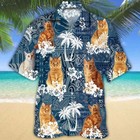 American Bobtail Hawaiian Shirt, 3D Cat Hawaiian Aloha Beach
