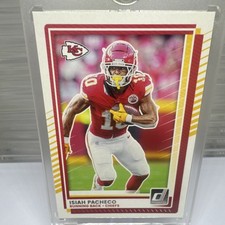 Panini 2025 Donruss Isiah Pacheco #217 Chiefs Football SHIPS IN MAGNETIC CASE!