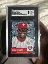 2022 Topps Chrome Platinum Anniversary Ryan Howard #462 Black Refractor /10 SGC
