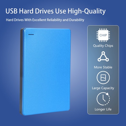 1T/2T/4T USB 3.0 Hard Drive High-Speed Data Transfer Office Files Backup Drive - Afbeelding 5 van 29