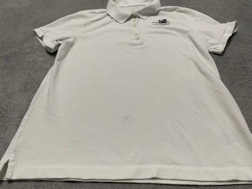 Southwest Airlines Employee Uniform Logo Polo Shirt Mens M White Flight Plane - Bild 2 von 13