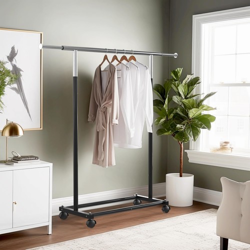 Standard Rod Garment Rack, Black - Picture 2 of 7