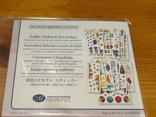 Creative Memories Toddler Trinkets & Toys Stickers NLA, Crayons, Toys, Trains