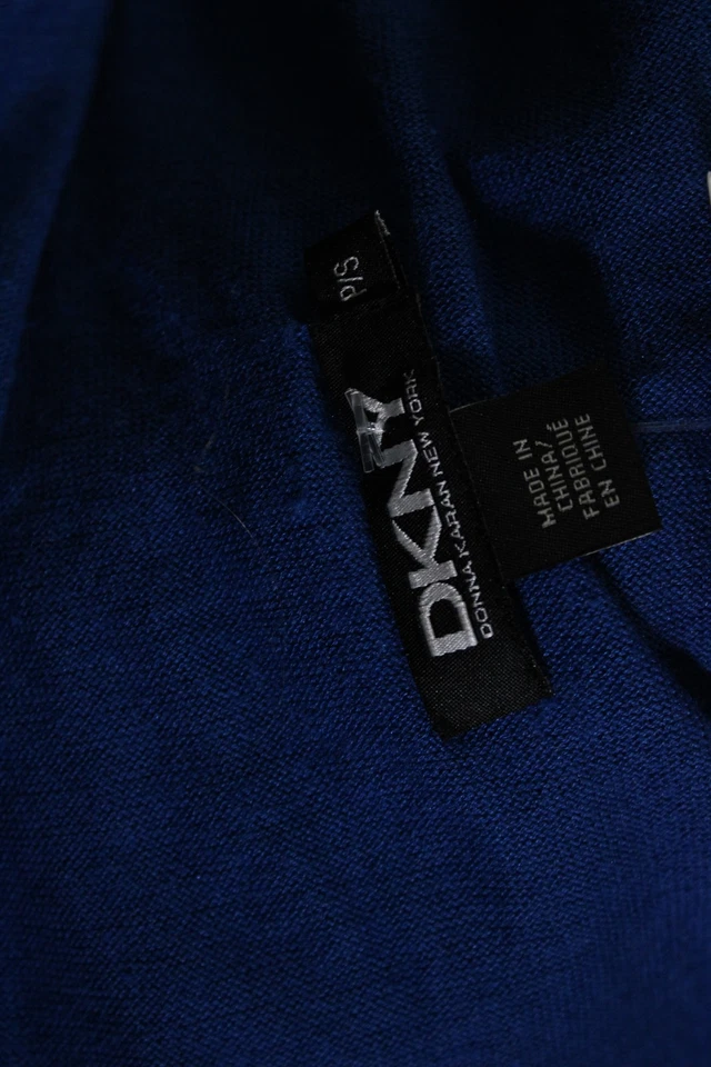 Cárdigan para mujer DKNY cuello redondo mangas largas frente abierto azul talla PS Foto 4 de 4