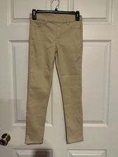 Wonder Nation Girls' Khaki Uniform Straight  Skinny Fit Pants Size 10/12