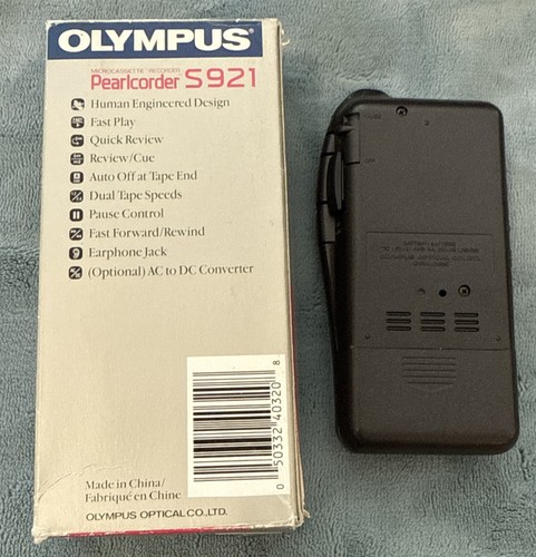 Olympus Micro Cassette Recorder Pearlcorder S921 Tested Works With Box & Manual - Picture 2 of 2