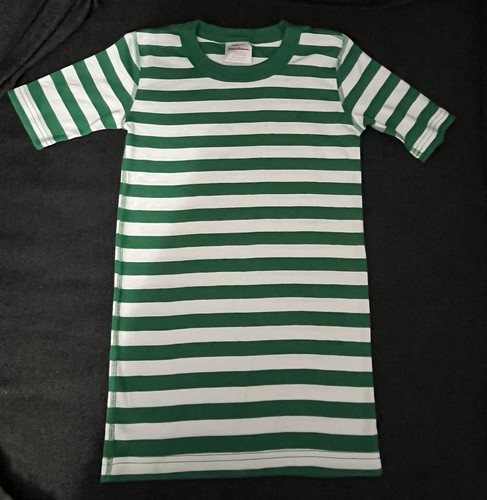 Hanna Andersson Striped Print Shortalls Shorts Organic Pajamas Size 160 14 Yrs - Picture 3 of 4