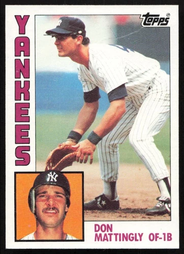 1984 Topps Don Mattingly Rookie New York Yankees #8 C48 Crease