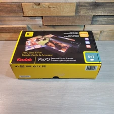 Kodak P570 Handheld Photo Scanner 5X7 4GB MicroSD w Cords Tested Works See Video