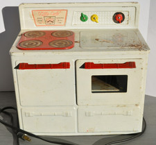 1950's Little Lady Empire Electric Kitchen Stove Kids Play Oven Metal Toy Works